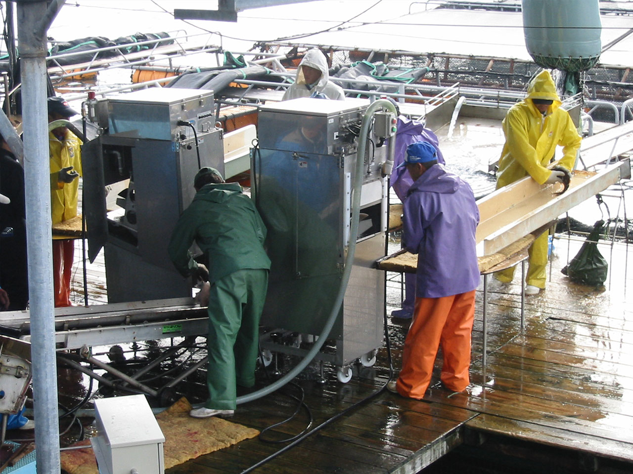 機械を陸上に設置した場合